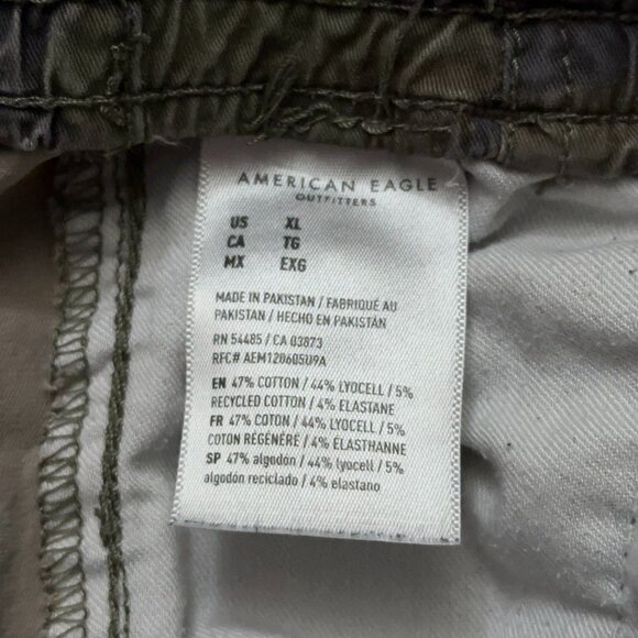 American Eagle Cargo Shorts Mens Size XL Flex Stretch Drawstring Green Camo - Picture 4 of 5